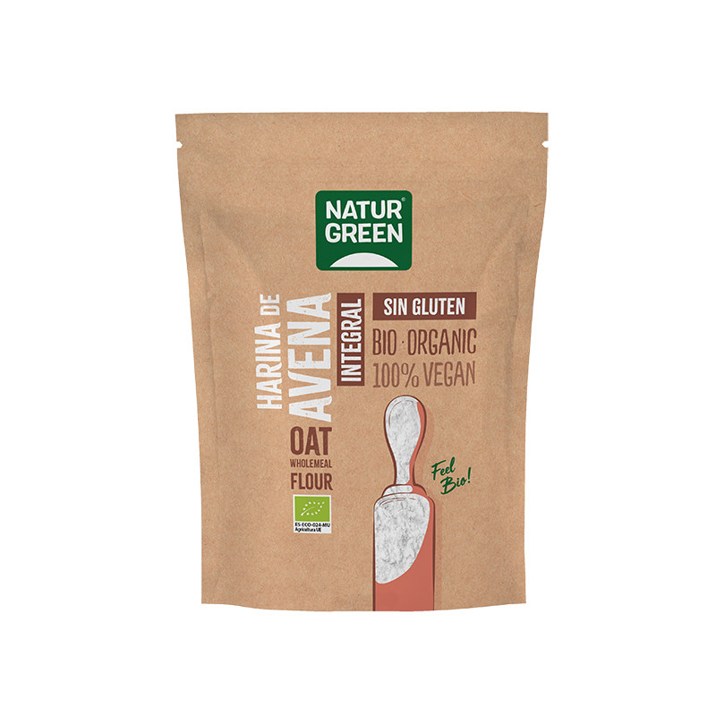 Naturgeen harina de avena integral 500 g bio