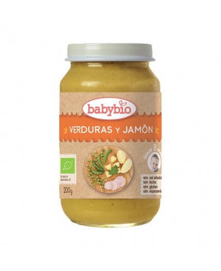 Potito verduras y jamón 8meses 200gr. BIO