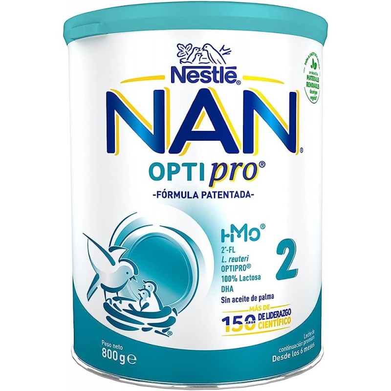 NAN OPTIpro 2 Leche de continuación a partir de 6 meses 800g