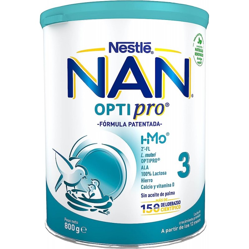 NAN OPTIPRO 3 Leche de crecimiento 800g