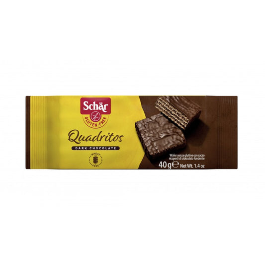 QUADRITOS CHOCOLATE SIN GLUTEN - 40GR.