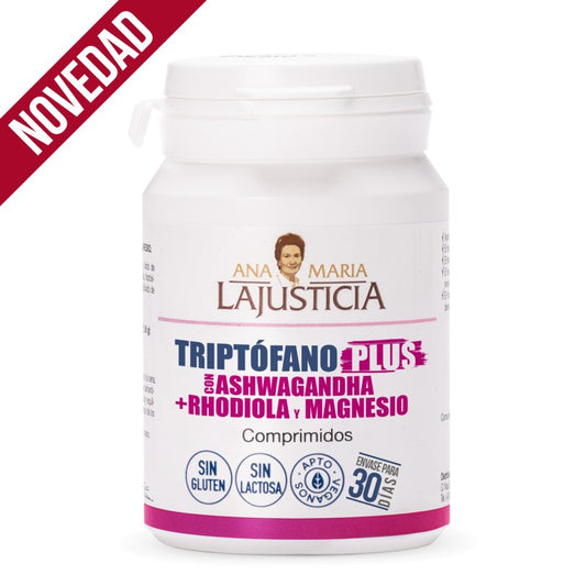 TRIPTOFANO PLUS CON ASHWAGANDHA+ RHODIOLA Y MAGNESIO (60 comp.)