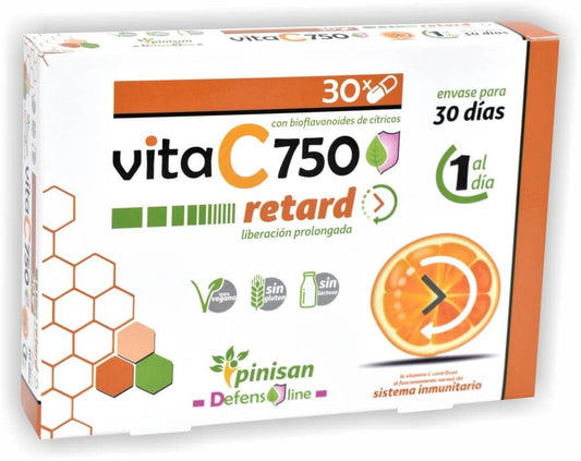 VITA C RETARD 750 MG, 30 CAPS.